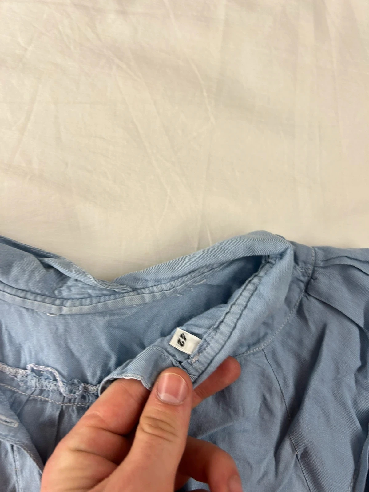Chemise vintage bleu clair – photo 7